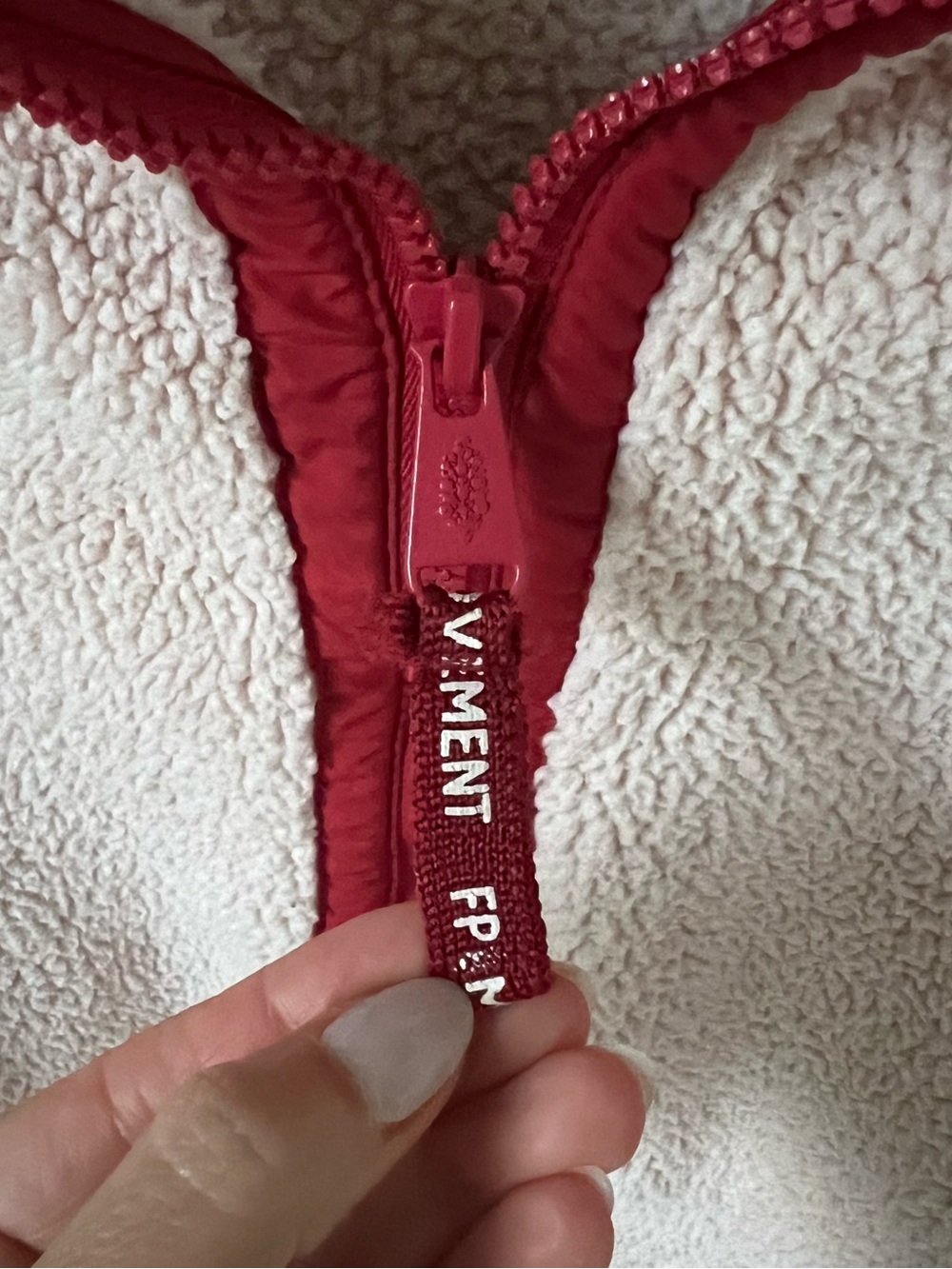 Free People Mountain High Half Zip Fleece Pullover - Ballet Slipper Pink - Picture 5 of 8